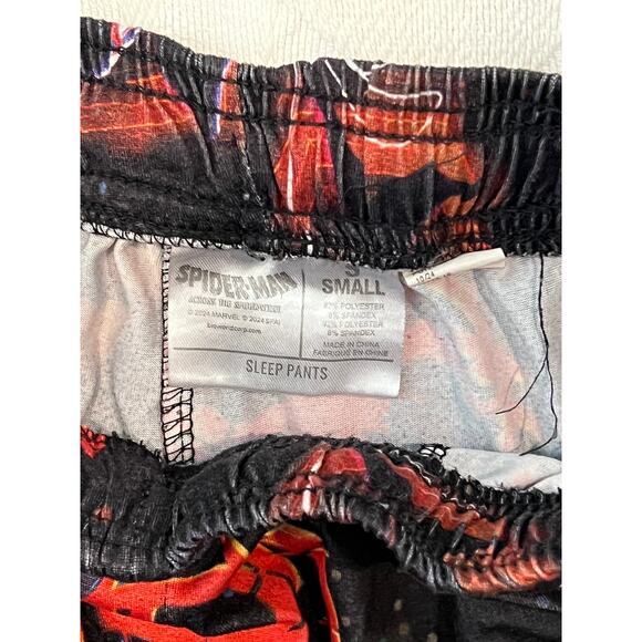 Spiderman Red Black Sleep Pants Mens S - Picture 3 of 3